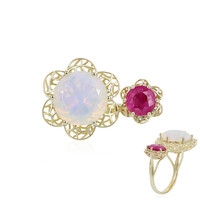 Anillo en oro con Ópalo Welo AAA (Ornaments by de Melo)