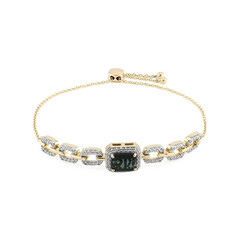 Brazalete en oro con Turmalina verde de Nigeria (Remy Rotenier)