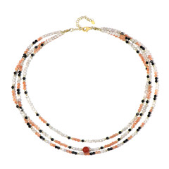 Collar en plata con Ágata roja (Riya)