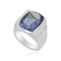 Anillo de hombre en plata con Fluorita de color cambiante