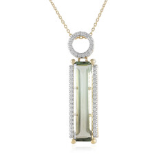 Collar en plata con Amatista verde