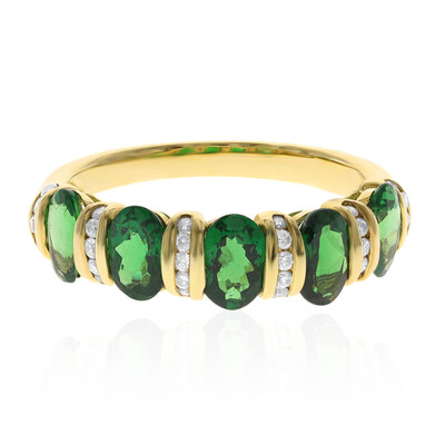 Anillo en oro con Granate tsavorita AAA (CIRARI)