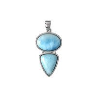 Colgante en plata con Larimar