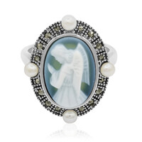 Anillo en plata con Ágata verde