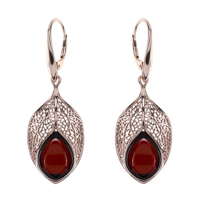 Pendientes en plata con Ámbar báltico (dagen)