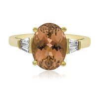 Anillo en oro con Turmalina neón del Congo (CIRARI)