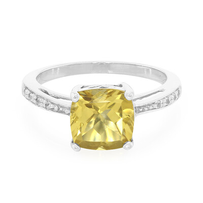 Anillo en plata con Cuarzo champán