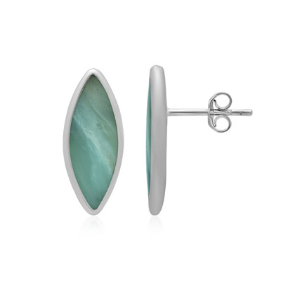 Pendientes en plata con Calcedonia del Pacífico