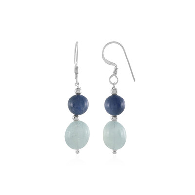 Pendientes en plata con Aguamarina de Brasil