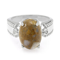 Anillo en plata con Cuarzo Dinosaurio