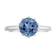 Anillo en oro con Topacio azul de Londres