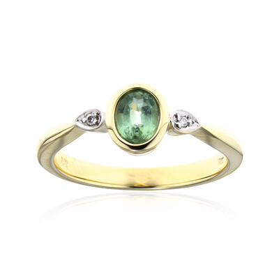Anillo en oro con Cianita menta (CUSTODANA)