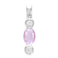 Colgante en plata con Zafiro de Ceilán rosa