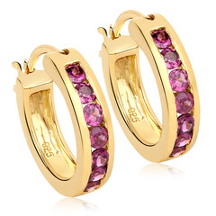 Pendientes en plata con Rodolita