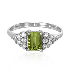 Anillo en plata con Turmalina cuprífera
