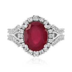 Anillo en plata con Rubí de Madagascar