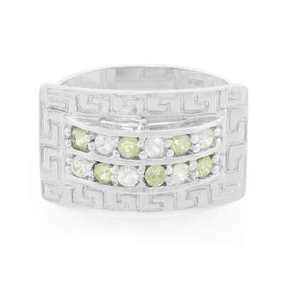 Anillo en plata con Zafiro verde