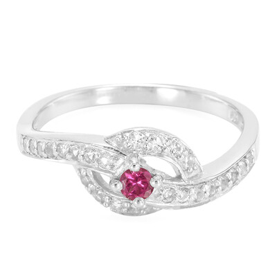 Anillo en plata con Rubelita de Nigeria