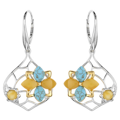 Pendientes en plata con Turquesa (dagen)