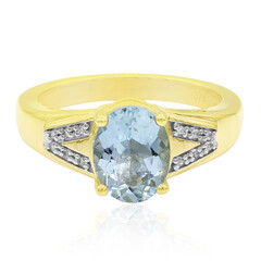 Anillo en oro con Aguamarina Medina