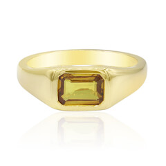 Anillo en oro con Zafiro naranja de Ban Ka Cha