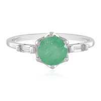 Anillo en oro con Esmeralda de Brasil