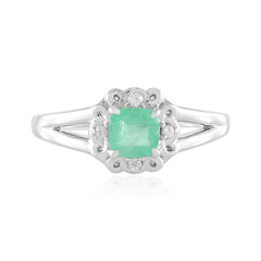 Anillo en plata con Esmeralda de Rusia (Adela Silber)