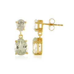 Pendientes en plata con Amatista verde