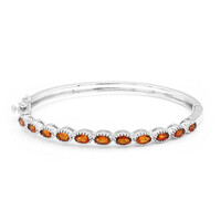 Brazalete en plata con Citrino mandarina
