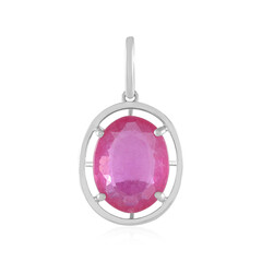 Colgante en platino con Zafiro rosa de Madagascar