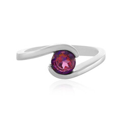 Anillo en plata con Topacio místico púrpura
