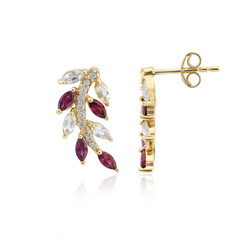 Pendientes en plata con Rodolita