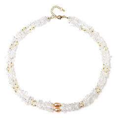Collar en plata con Hematita dorada