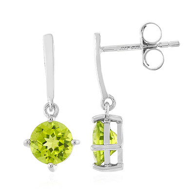 Pendientes en plata con Peridoto de Jilin