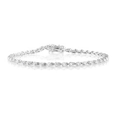 Brazalete en plata con Topacio blanco