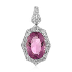 Colgante en plata con Fluorita rosa de México