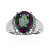 Anillo en plata con Cuarzo místico