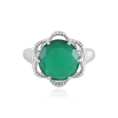 Anillo en plata con Ónix verde (Adela Silber)