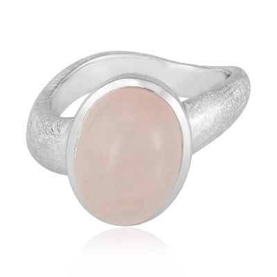 Anillo en plata con Cuarzo rosa