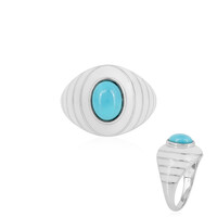 Anillo en plata con Turquesa bella durmiente