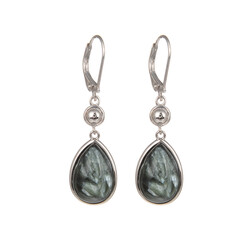 Pendientes en plata con Serafinita