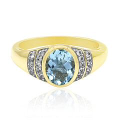 Anillo en oro con Aguamarina Medina