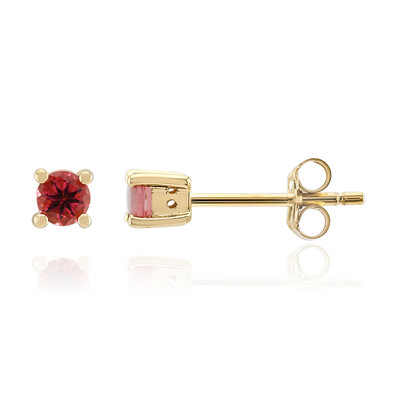 Pendientes en oro con Rubelita