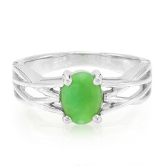Anillo en plata con Crisoprasa imperial