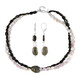 Set en plata con Turmalina negra