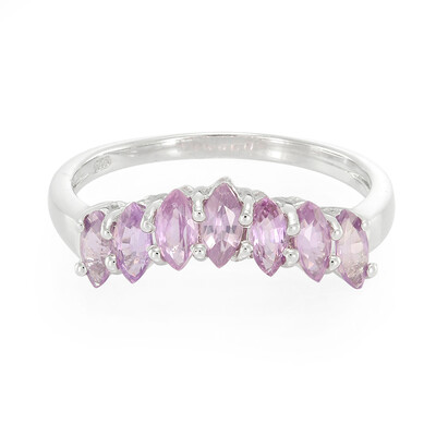 Anillo en plata con Zafiro de Ceilán púrpura no calentado