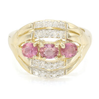 Anillo en oro con Zafiro Padparascha no calentado