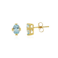Pendientes en plata con Topacio azul cielo