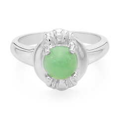 Anillo en plata con Crisoprasa imperial