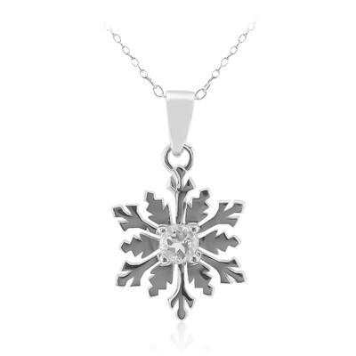 Collar en plata con Topacio blanco